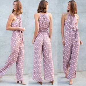 NWT Pink Polka Dot Maxi Dress